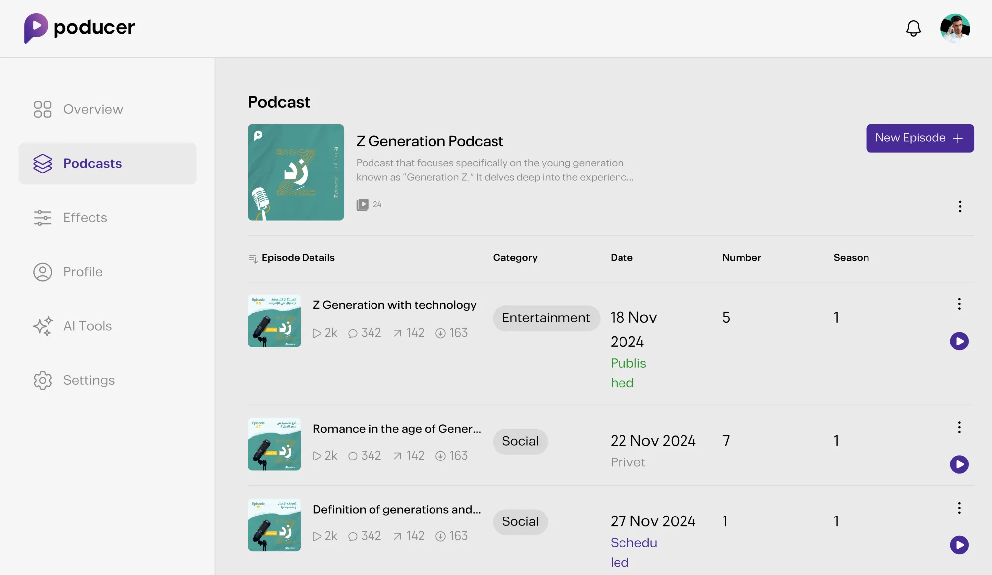 Manage your podcasts