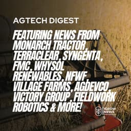 Fieldwork Robotics, Place UK, Littywood Farm, Monarch Tractor, UNS Farms, Syngenta, FMC, AgroLoop Hungary, TerraClear, Five Star Cooperative, Innov8.ag, Deere, and CNH Industrial.