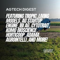 Tropic, Living Models, Ag Startup Engine, Cytotrait, KOMO Biosciences, Syngenta, Horticoop, 25:2, IBI Ag, ADAMA, AgroIntelli, and Artechno.