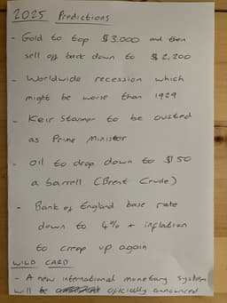 2025 predictions REVIEW