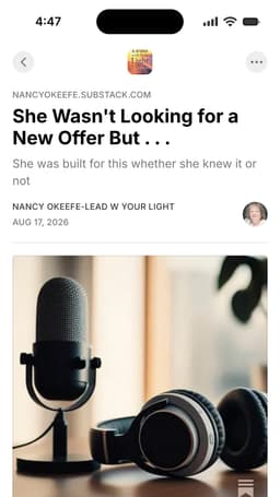 She Wasn't Looking for a New Offer But . . .