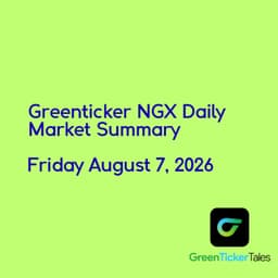 Redstar Express led the losers: NGX Daily Market Summary Friday August 7, 2026