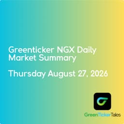 Fidson led the losers again: NGX Daily Market Summary August 27, 2026