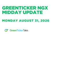 NGX Midday Update Monday August 31, 2026