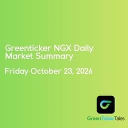 Dangote Cement and Firstholdco led today’s gainers: NGX Daily Market Summary October 23, 2026