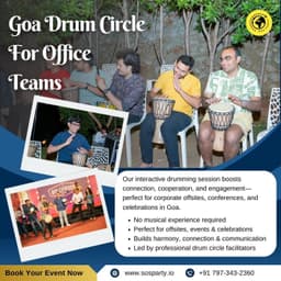 Drum Circle Goa For Corporate Offsite