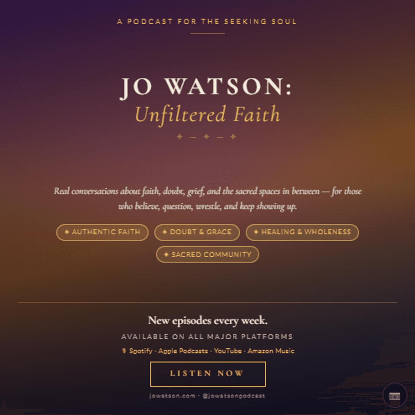 Jo Watson: Unfiltered Faith