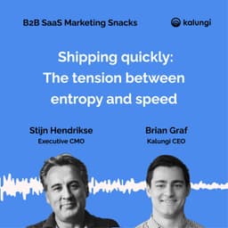 91 - Shipping quickly: The tension between entropy and speed