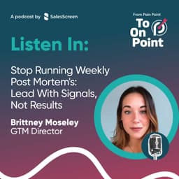 26. Stop Running Weekly Post Mortem's: Lead With Signals, Not Results