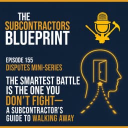 Disputes Mini-Series: The Smartest Battle Is the One You Don't Fight- A Subcontractor's Guide to Walking Away