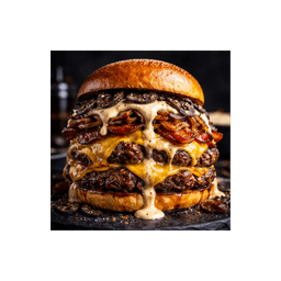 Black Diamond Truffle Smash Burger Volcano