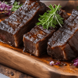 TRUFFLE SMOKED SHORT RIBS WITH GOLD GARLIC GLAZE FlavorVille™