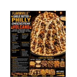 FLAVORVILLE™ GARLIC BUTTER PHILLY CHEESESTEAK VOLCANO