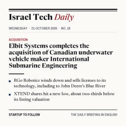 Elbit buys underwater drone maker ISE, RGo Robotics winds down, and XTEND shares hit a new low